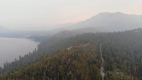 Fiery Sunset Aerial Stock Footage 97681803