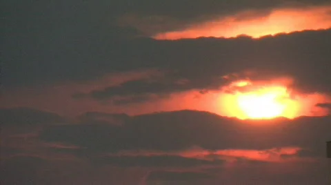 Fiery Sunset Stock Footage 281468