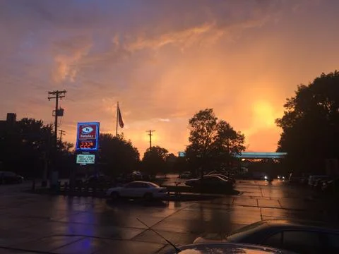 Fiery Sunset Stock Photos