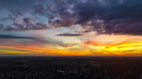 Fiery Sunset Stock Photos