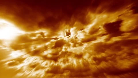 Fiery Sunset Sky with Dramatic Clouds. Stock Footage 306647898