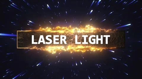 Fiery text animation with glowing laser light effect and motion streaks on a Stock Footage 347345424