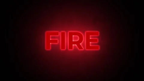 Fiery Text Animation Glowing Red Hot Word Effect For Dramatic Introductions.. Vídeo Stock 330288815