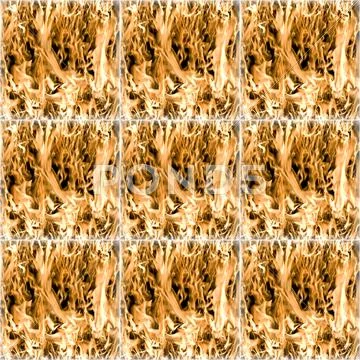 Fiery tile Stock Illustration