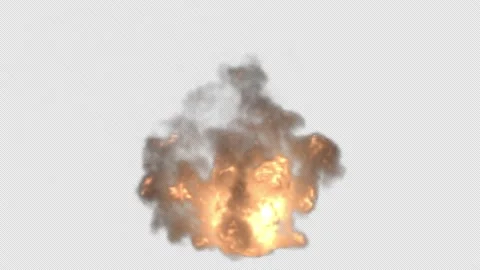 Fiery transitions burning fuel on a transparent background. Video stock 233338112