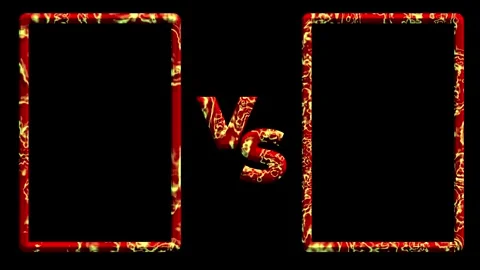 Fiery Versus Battle:  A Digital Showdown Template Stock-Footage 311754066