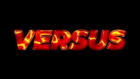 Fiery Versus: A Digital Text Graphic Video stock 311258773
