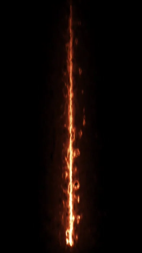 Fiery vertical light beam energy effect glowing plasma line motion video. 库存影片 337711014