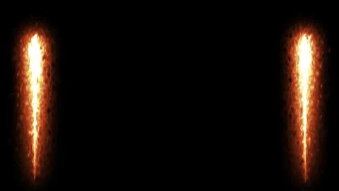 Fiery volleys from the right and left on a transparent background. Animation of Stock Footage 278120053