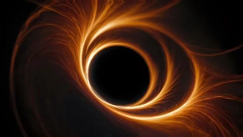 The fiery vortex of black hole energy 스톡 동영상 312800700