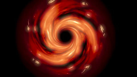 Fiery vortex rotating in darkness Stock Footage 339678565