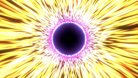 Fiery wave energy flows black sun star from space. Animation solar energy portal Stock Footage 169224482