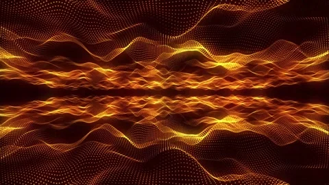 Fiery waves or energy flows of red and orange color. Vídeos de archivo 302357644