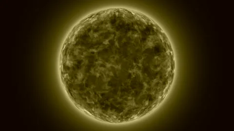 Fiery Yellow Gas Planet Stock-Footage 43728979