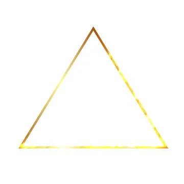 A fiery yellow-orange triangular frame with a glow effect. Illustrazione stock