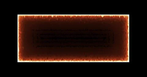 Fiery yellow red rectangle on a black background. Abstract rectangle, sun flame Stock Illustration