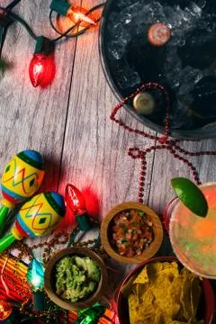 Fiesta: Bucket Of Ice Cold Beer For Cinco De Mayo Party Stock Photos