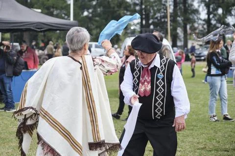 Fiesta de la empanada during a national holiday, May 25, in Lobos, Argentina Stock Photos