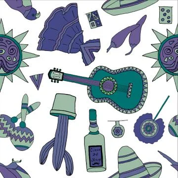 Fiesta elements Illustrazione stock