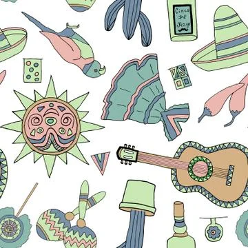 Fiesta elements Illustrazione stock