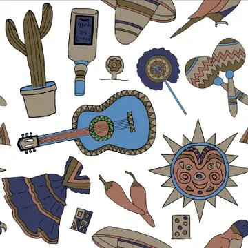 Fiesta elements Illustrazione stock