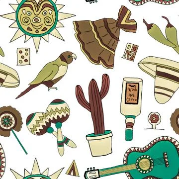 Fiesta elements Illustrazione stock