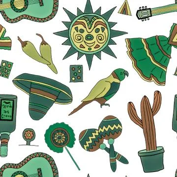 Fiesta elements Illustrazione stock