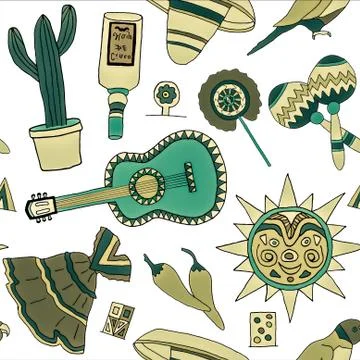 Fiesta elements Illustrazione stock