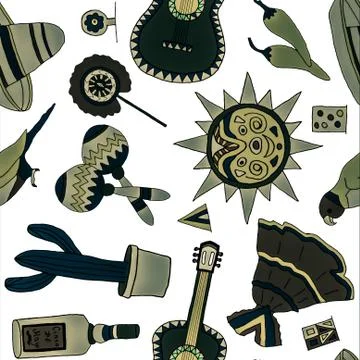 Fiesta elements Illustrazione stock