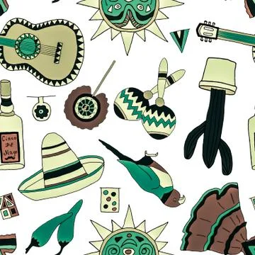 Fiesta elements Illustrazione stock