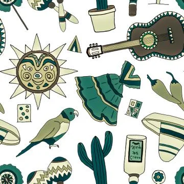 Fiesta elements Illustrazione stock