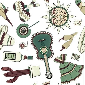 Fiesta elements Illustrazione stock