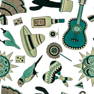 Fiesta elements Illustrazione stock