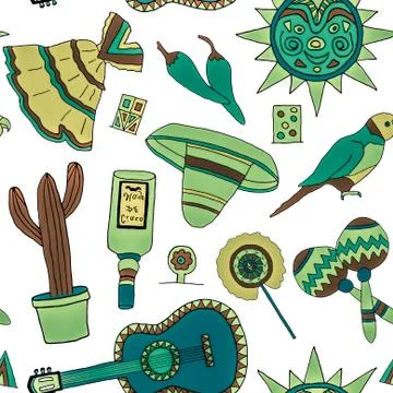Fiesta elements Illustrazione stock