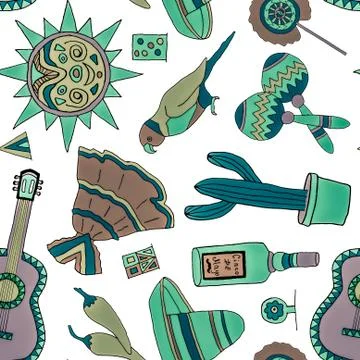 Fiesta elements Illustrazione stock