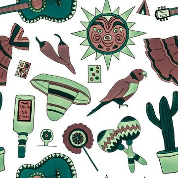 Fiesta elements Illustrazione stock