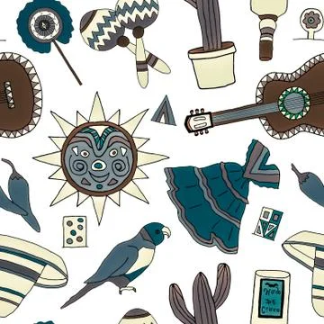 Fiesta elements Illustrazione stock