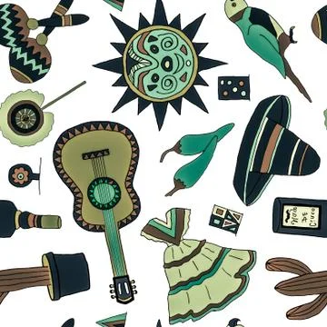 Fiesta elements Illustrazione stock