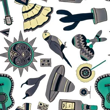 Fiesta elements Illustrazione stock