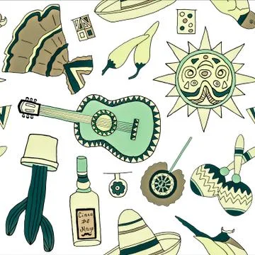 Fiesta elements Illustrazione stock