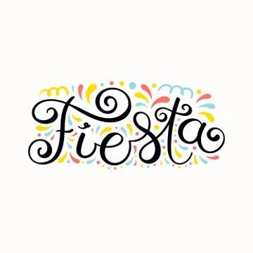 Fiesta lettering design Stockillustratie