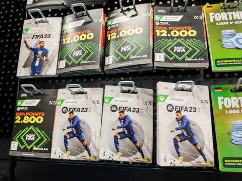 FIFA 23 Points Cards for Xbox Stock Photos