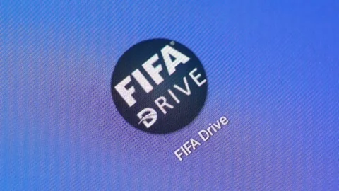 Fifa Drive App Icon Launching On Smartphone Screen: New York, USA. 19 Jul 2026 Stock Footage 340130773