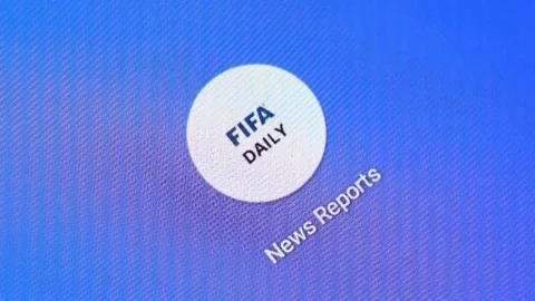 Fifa News Reports App Icon Launching On Smartphone: New York, USA. 19 Jul 2026 Stock Footage 340130797