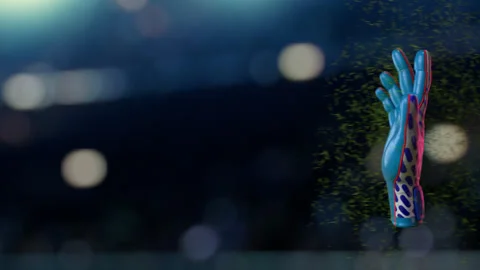 Fifa world cup 2022 gloves grass Vidéo 217724392
