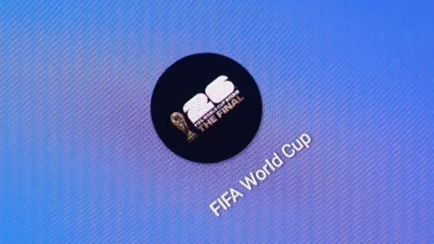 Fifa World Cup App Icon Launching On Smartphone: New York, USA. 19 Jul 2026 Stock Footage 340130837