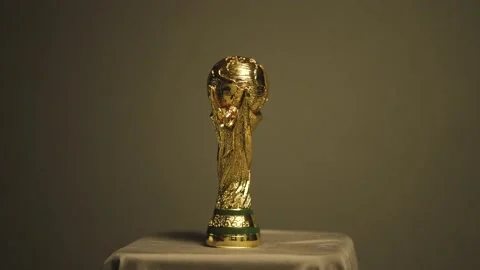 FIFA World Cup Gold Trophy - static full shot Video stock 233002184