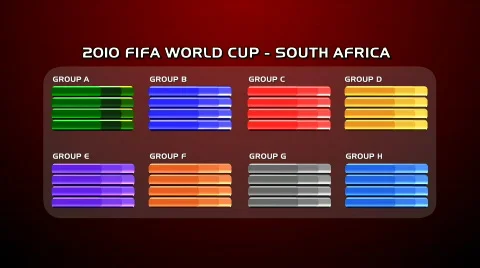 FIFA_World_Cup_2010_Groups02_Red_Loop Video stock 723548