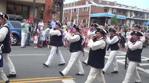 Fife and Drum Corps in Parade Stock Footage 52349215