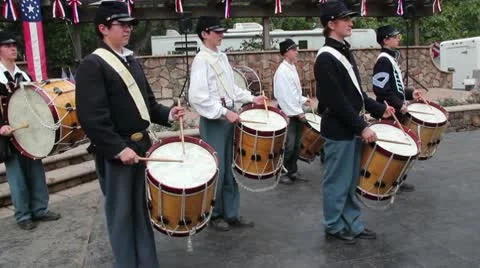 Fife and Drums Steadicam Stock Footage 10322145
